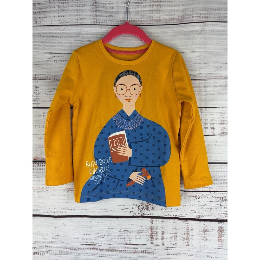Piccolina Ruth Bader Ginsberg RBG Supreme Court T-shirt Girl's 3T Yellow Gold